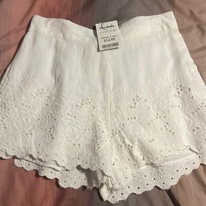 white dressy shorts